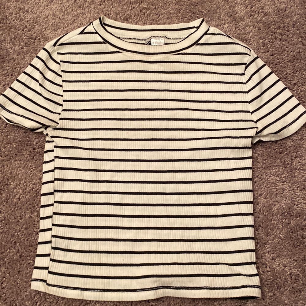 fitted H&M striped shirt